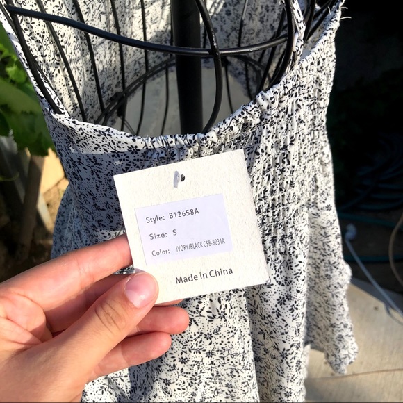 Passport floral summer Midi Dress w/shirred back - Picture 12 of 13